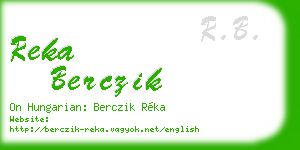 reka berczik business card